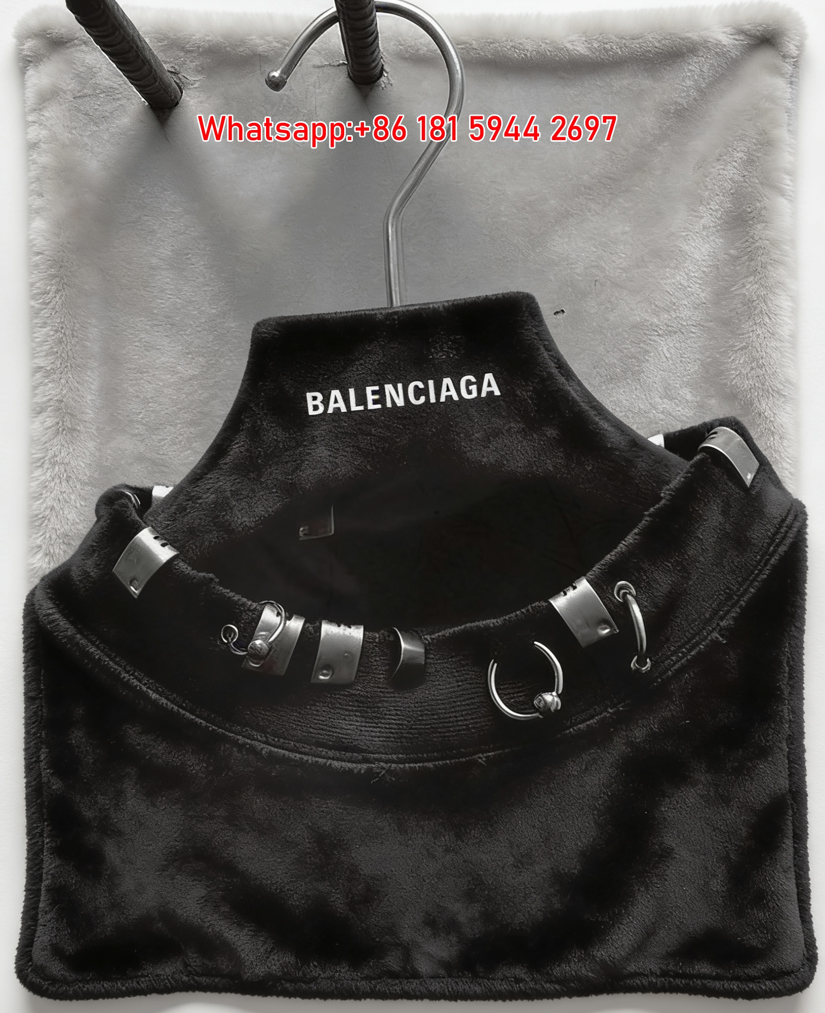 Balenciaga Black Top Print Flannel Throw Blanket BA361